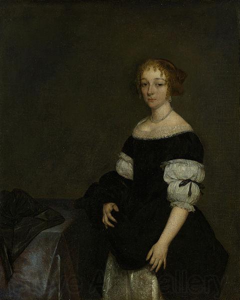 Gerard ter Borch the Younger Portrait of Aletta Pancras (1649-1707). Norge oil painting art